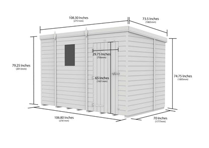 Sheds DIY Pent Garden Shed 6 ft Width