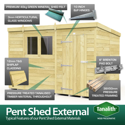 Sheds DIY Pent Garden Shed 6 ft Width