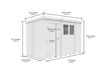 Sheds DIY Pent Garden Shed 5 ft Width