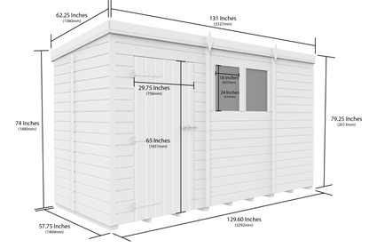 Sheds DIY Pent Garden Shed 5 ft Width
