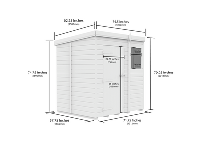 Sheds DIY Pent Garden Shed 5 ft Width