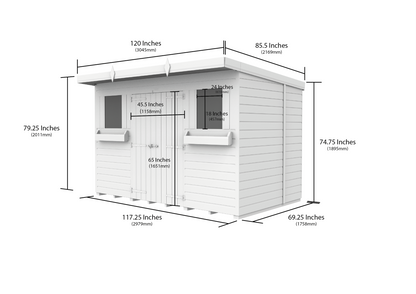 Sheds DIY Pent Summer Shed 6 ft Width