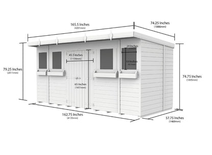 Sheds DIY Pent Summer Shed 5 ft Width