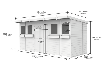 Sheds DIY Pent Summer Shed 6 ft Width