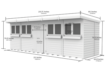 Sheds DIY Pent Summer Shed 6 ft Width
