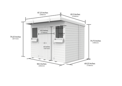 Sheds DIY Pent Summer Shed 6 ft Width