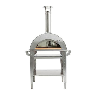 GrillSymbol Wood Fired Pizza Oven with Stand Pizzo-set-inox