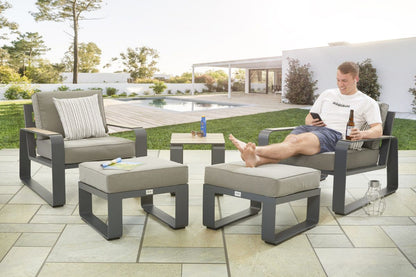 HEX Living Sandon Chair and Footstool Set