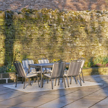 Pacific Lifestyle - Savoy Extendable Rectangular 8 Seater Dining Set with Cushions
