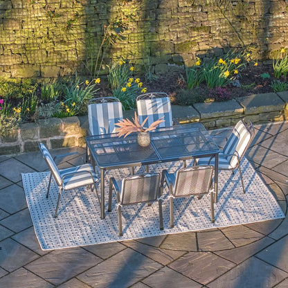 Pacific Lifestyle - Savoy Extendable Rectangular 8 Seater Dining Set with Cushions