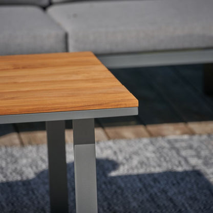 Pacific Lifestyle - Stockholm Anthracite Outdoor Corner Seating Set including Fire Pit Table