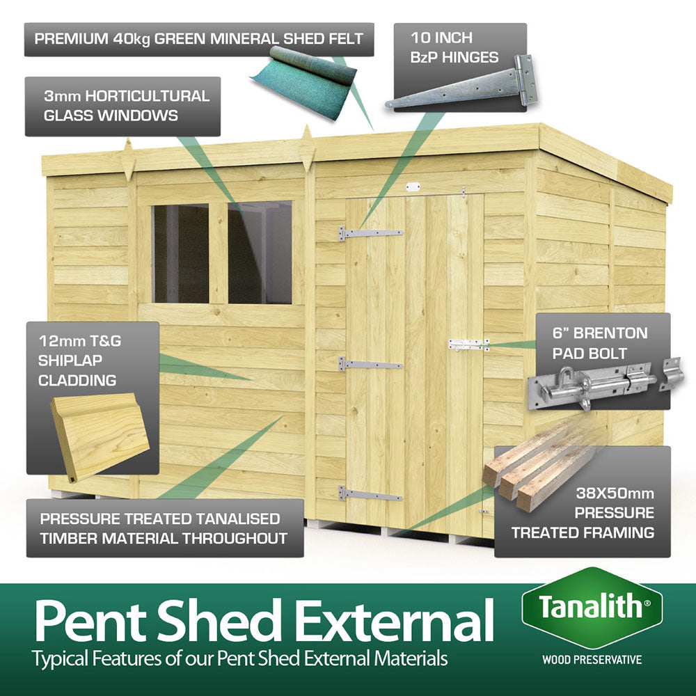 Sheds DIY Pent Summer Shed 6 ft Width
