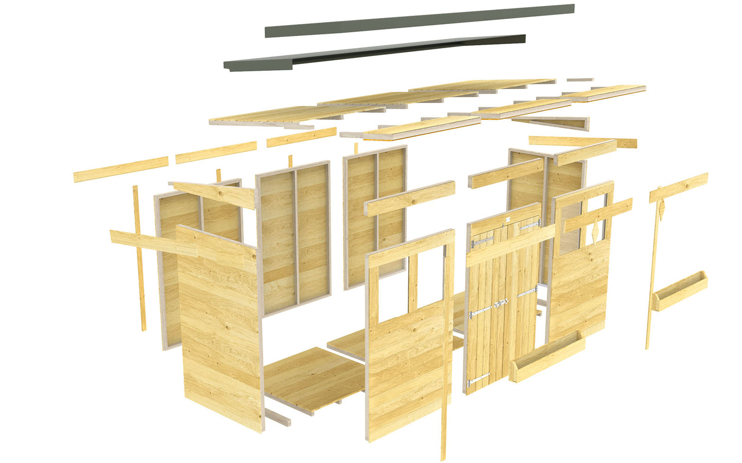 Sheds DIY Pent Summer Shed 8 ft Width