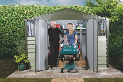 Trimetals Titan Apex 108 10ft X 8ft Metal Garden Shed