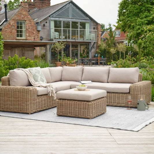 Pacific Lifestyle - Como Natural Antique Outdoor Corner Seating Set