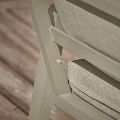 Pacific Lifestyle - Stockholm Limestone Outdoor Corner Seating Set including Fire Pit Table