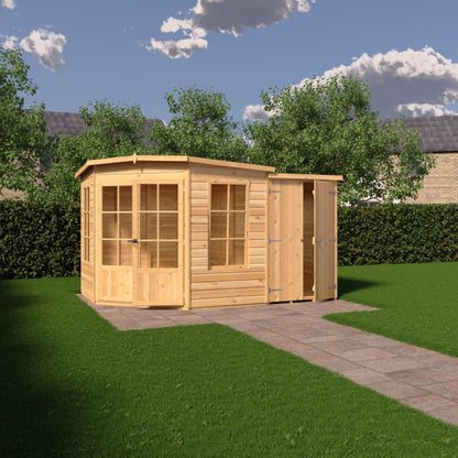 Shire Hampton with Side Shed 8x12 Summerhouse