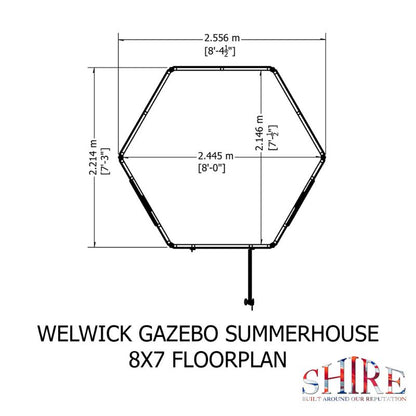 Shire Welwick 8x7 Summerhouse