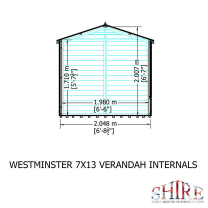 Shire Westminister and Verandah 15x7 Summerhouse