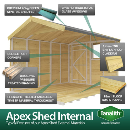 Sheds DIY Apex Summer Shed 4 ft Width